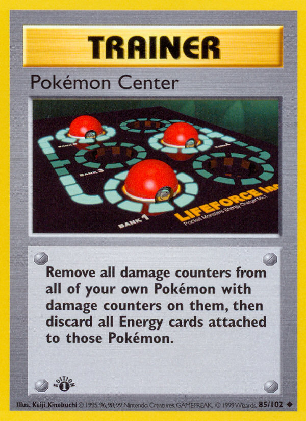 Pokemon Center (85/102) (Shadowless) [Base Set 1st Edition] | Silver Goblin