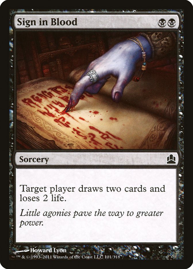 Sign in Blood [Commander 2011] | Silver Goblin