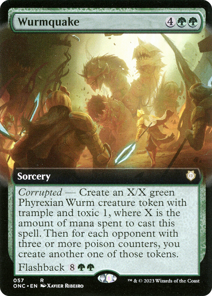 Wurmquake (Extended Art) [Phyrexia: All Will Be One Commander] | Silver Goblin