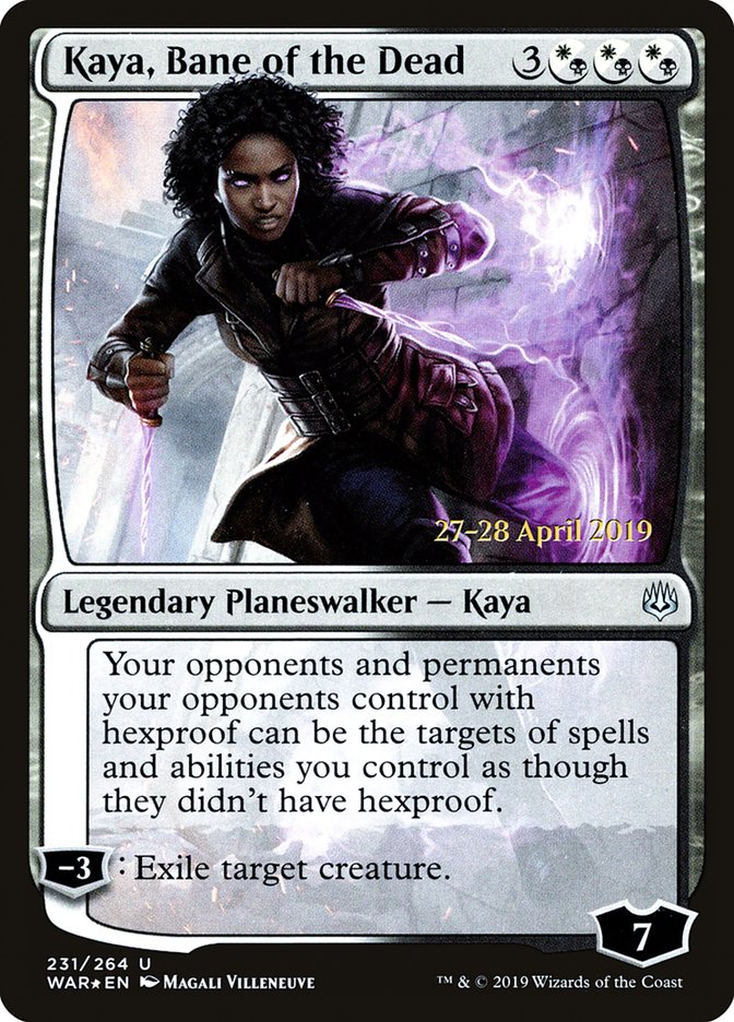 Kaya, Bane of the Dead [War of the Spark Prerelease Promos] | Silver Goblin