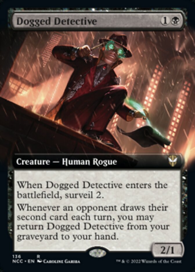 Dogged Detective (Extended Art) [Streets of New Capenna Commander] | Silver Goblin