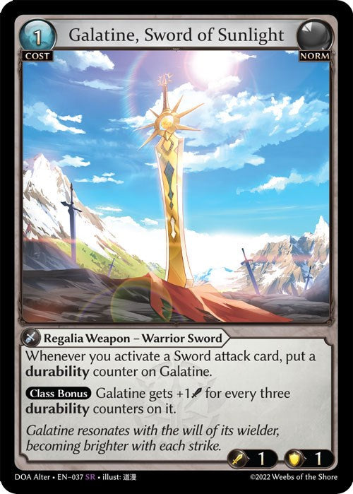 Galatine, Sword of Sunlight (037) [Dawn of Ashes: Alter Edition] | Silver Goblin