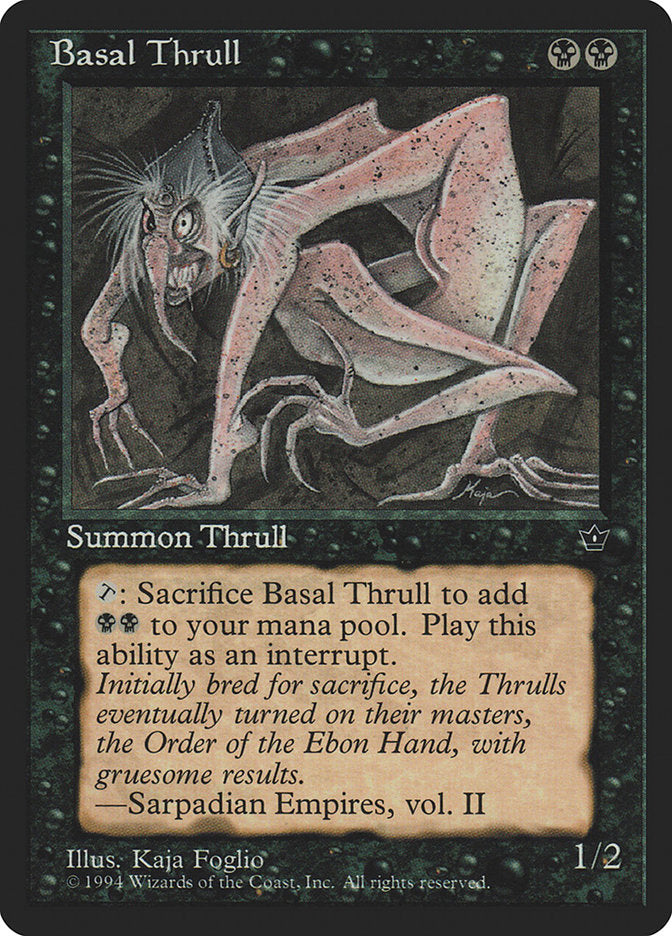 Basal Thrull (Kaja Foglio) [Fallen Empires] | Silver Goblin