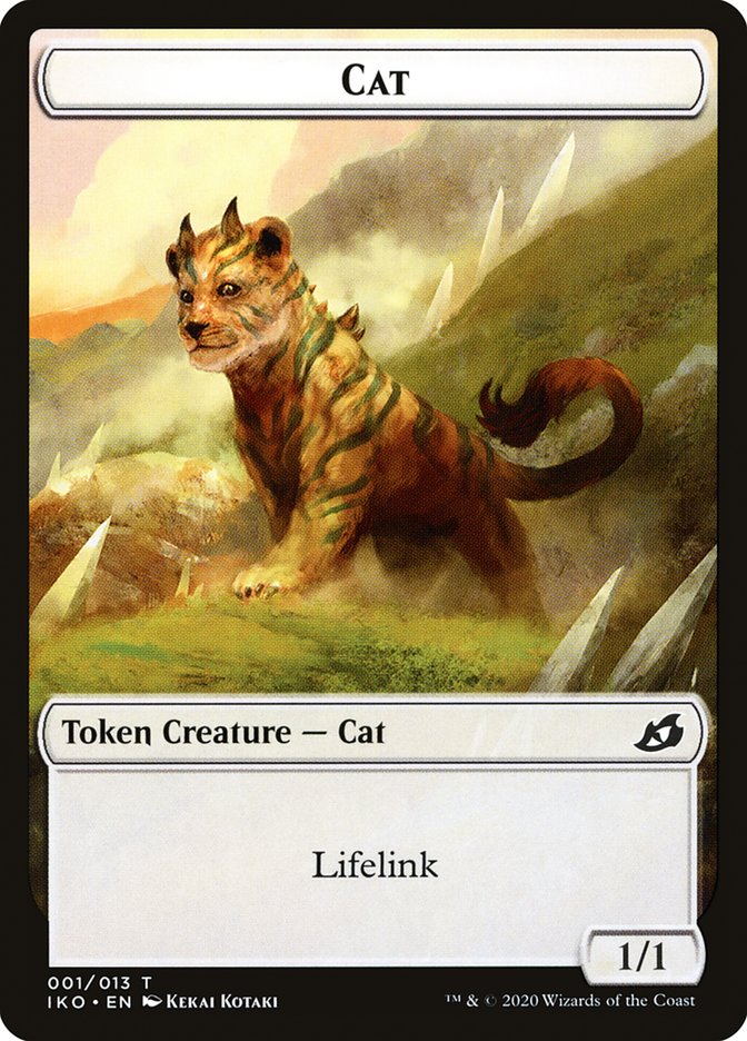 Cat Token [Ikoria: Lair of Behemoths Tokens] | Silver Goblin