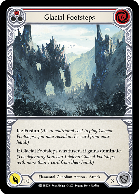 Glacial Footsteps (Red) [ELE016] (Tales of Aria)  1st Edition Rainbow Foil | Silver Goblin