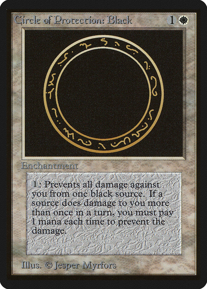 Circle of Protection: Black [Beta Edition] | Silver Goblin