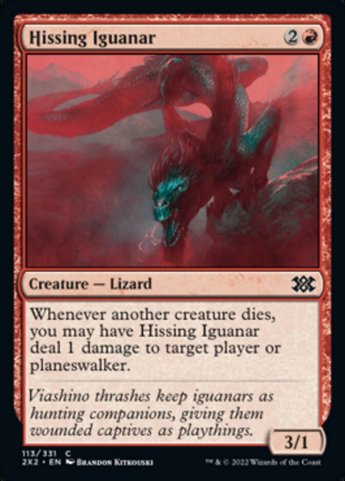 Hissing Iguanar [Double Masters 2022] | Silver Goblin
