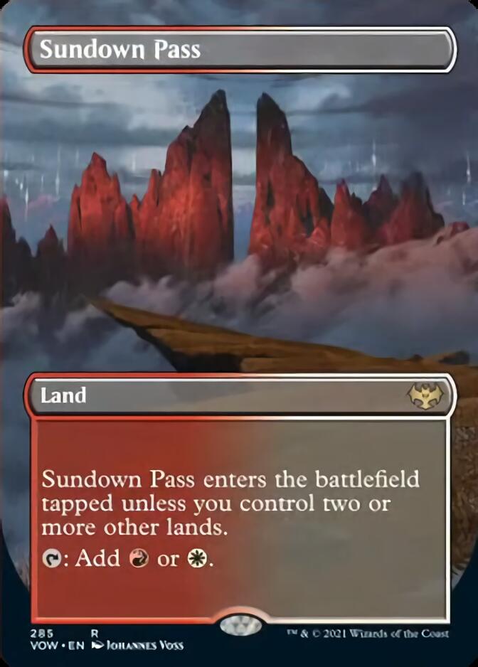 Sundown Pass (Borderless Alternate Art) [Innistrad: Crimson Vow] | Silver Goblin
