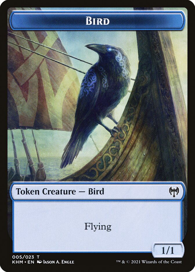 Treasure // Bird Double-Sided Token [Kaldheim Tokens] | Silver Goblin
