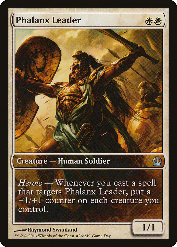 Phalanx Leader (Game Day) (Extended Art) [Theros Promos] | Silver Goblin