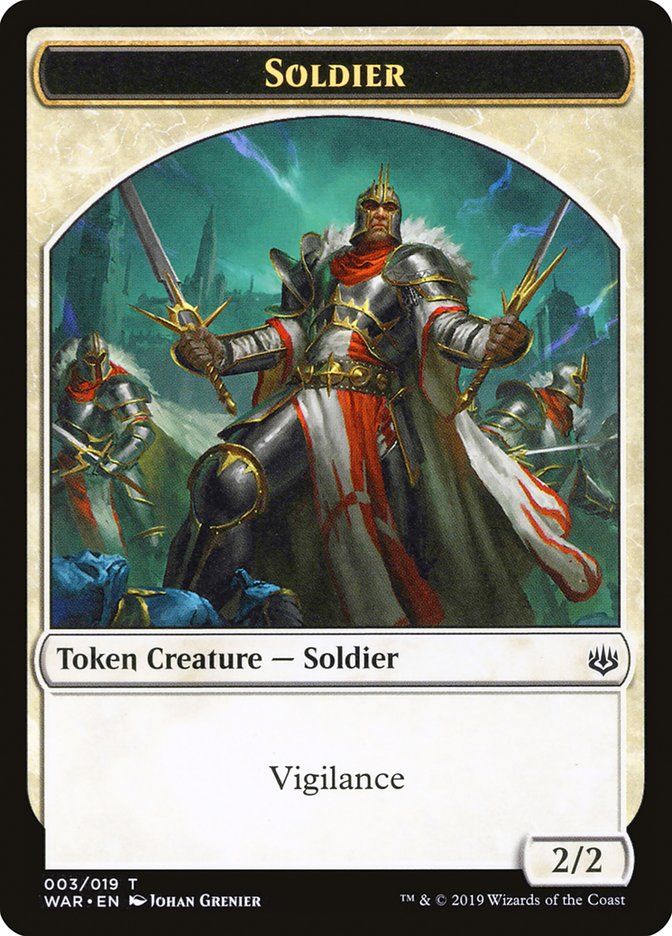 Soldier Token [War of the Spark Tokens] | Silver Goblin