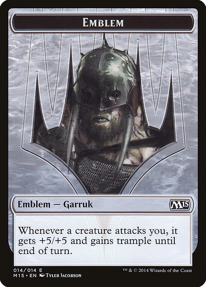 Garruk, Apex Predator Emblem [Magic 2015 Tokens] | Silver Goblin