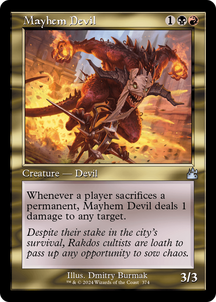 Mayhem Devil (Retro Frame) [Ravnica Remastered] | Silver Goblin
