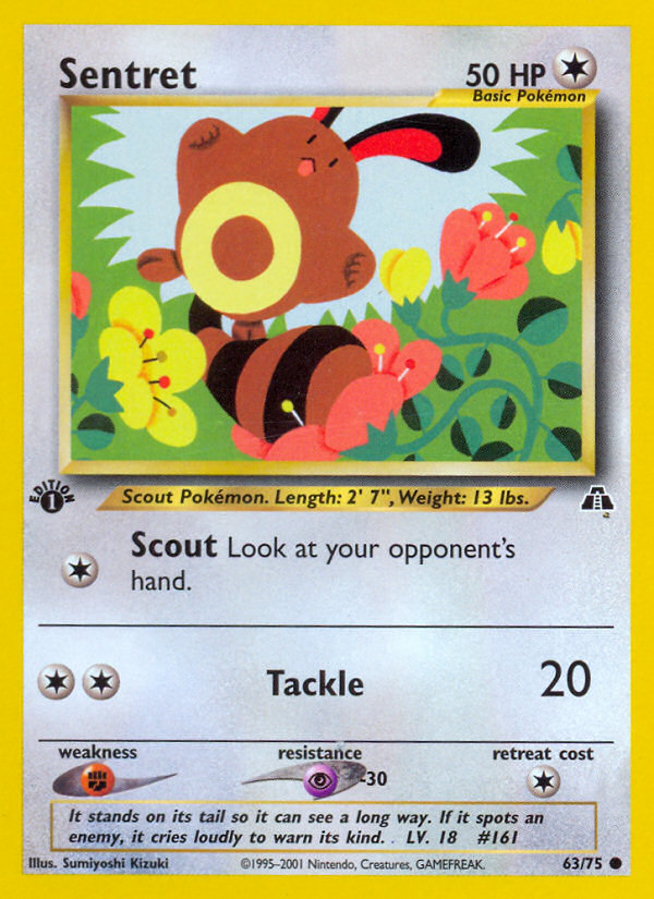 Sentret (63/75) [Neo Discovery 1st Edition] | Silver Goblin