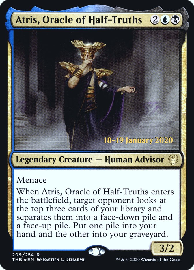 Atris, Oracle of Half-Truths [Theros Beyond Death Prerelease Promos] | Silver Goblin