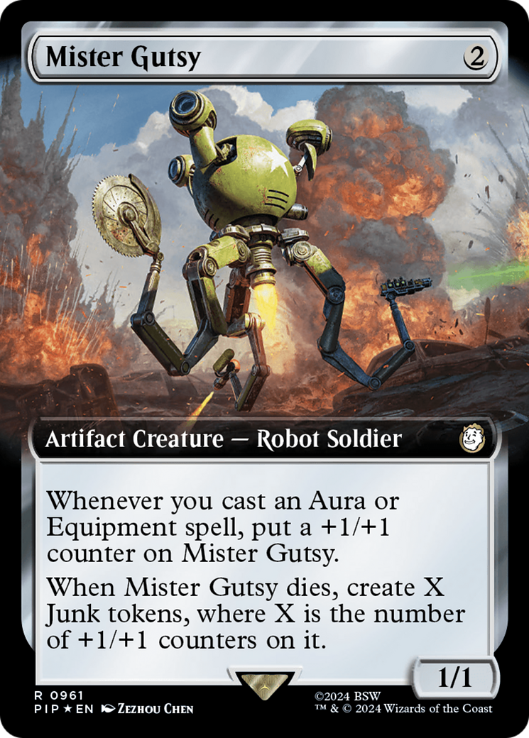 Mister Gutsy (Extended Art) (Surge Foil) [Fallout] | Silver Goblin