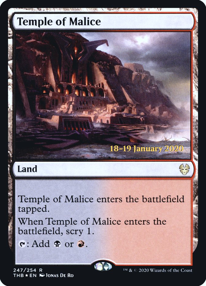 Temple of Malice [Theros Beyond Death Prerelease Promos] | Silver Goblin