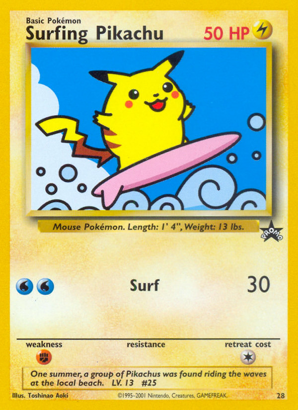 Surfing Pikachu (28) [Wizards of the Coast: Black Star Promos] | Silver Goblin