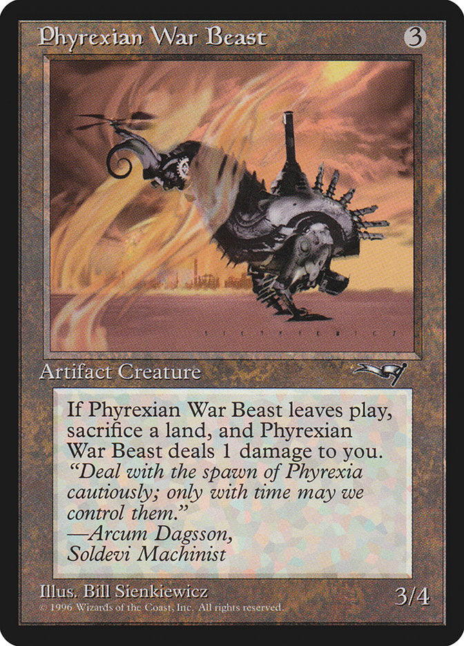 Phyrexian War Beast (Signature on Right) [Alliances] | Silver Goblin