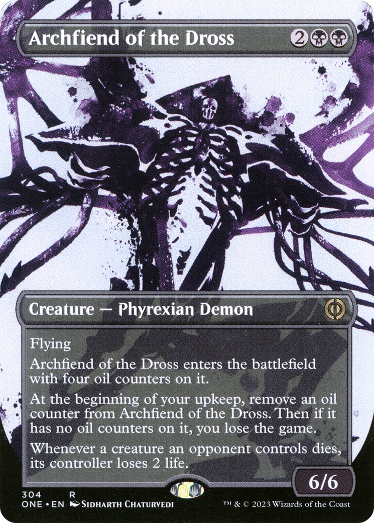 Archfiend of the Dross (Borderless Ichor) [Phyrexia: All Will Be One] | Silver Goblin