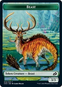 Beast // Human Soldier (005) Double-Sided Token [Ikoria: Lair of Behemoths Tokens] | Silver Goblin