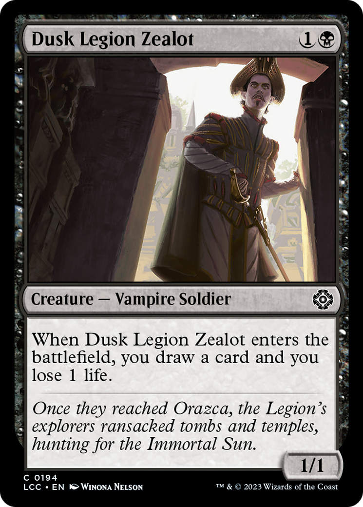 Dusk Legion Zealot [The Lost Caverns of Ixalan Commander] | Silver Goblin