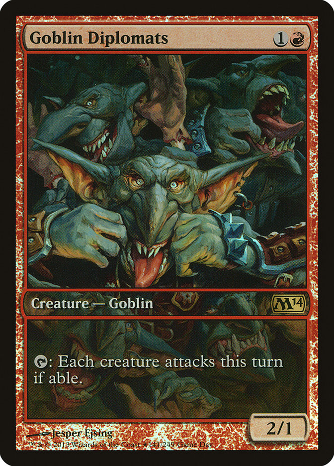 Goblin Diplomats (Game Day) [Magic 2014 Promos] | Silver Goblin