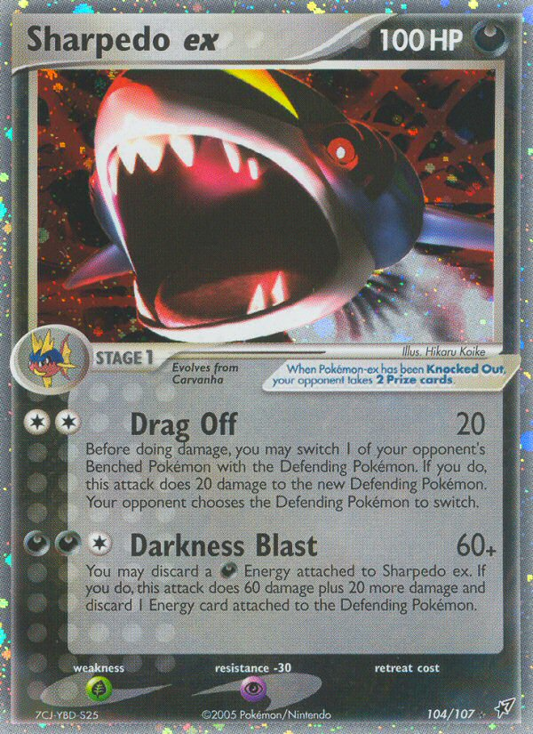 Sharpedo ex (104/107) [EX: Deoxys] | Silver Goblin