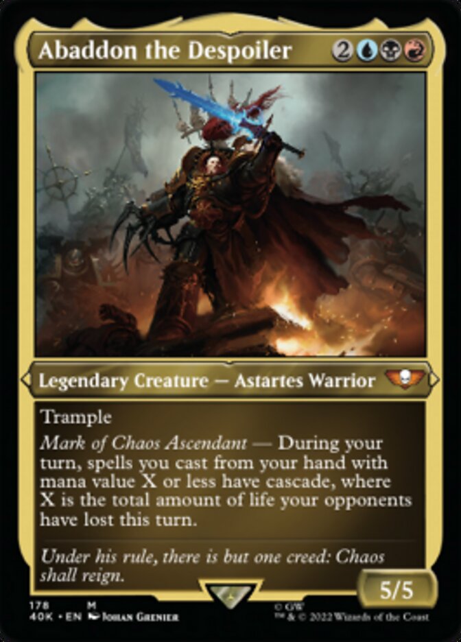 Abaddon the Despoiler (Display Commander) (Surge Foil) [Warhammer 40,000] | Silver Goblin