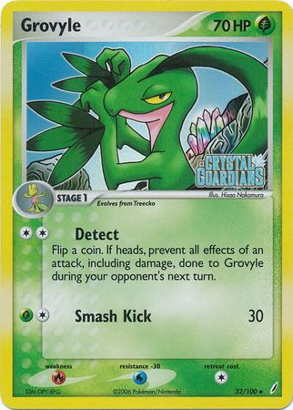 Grovyle (32/100) (Stamped) [EX: Crystal Guardians] | Silver Goblin
