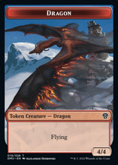 Saproling // Dragon Double-Sided Token [Dominaria United Tokens] | Silver Goblin