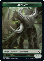 Elephant // Treasure Double-Sided Token [Dominaria United Commander Tokens] | Silver Goblin