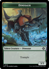 Dinosaur Beast // Dinosaur Double-Sided Token [The Lost Caverns of Ixalan Commander Tokens] | Silver Goblin