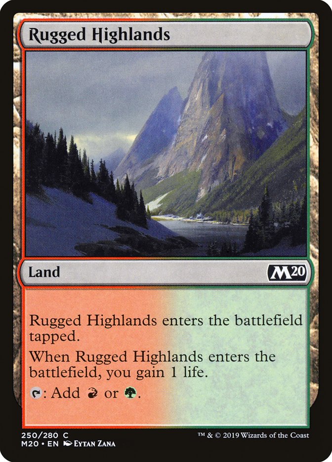 Rugged Highlands [Core Set 2020] | Silver Goblin
