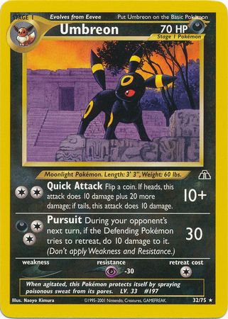 Umbreon (32/75) [Neo Discovery Unlimited] | Silver Goblin
