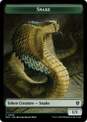 Snake // Morph Double-Sided Token [Murders at Karlov Manor Commander Tokens] | Silver Goblin
