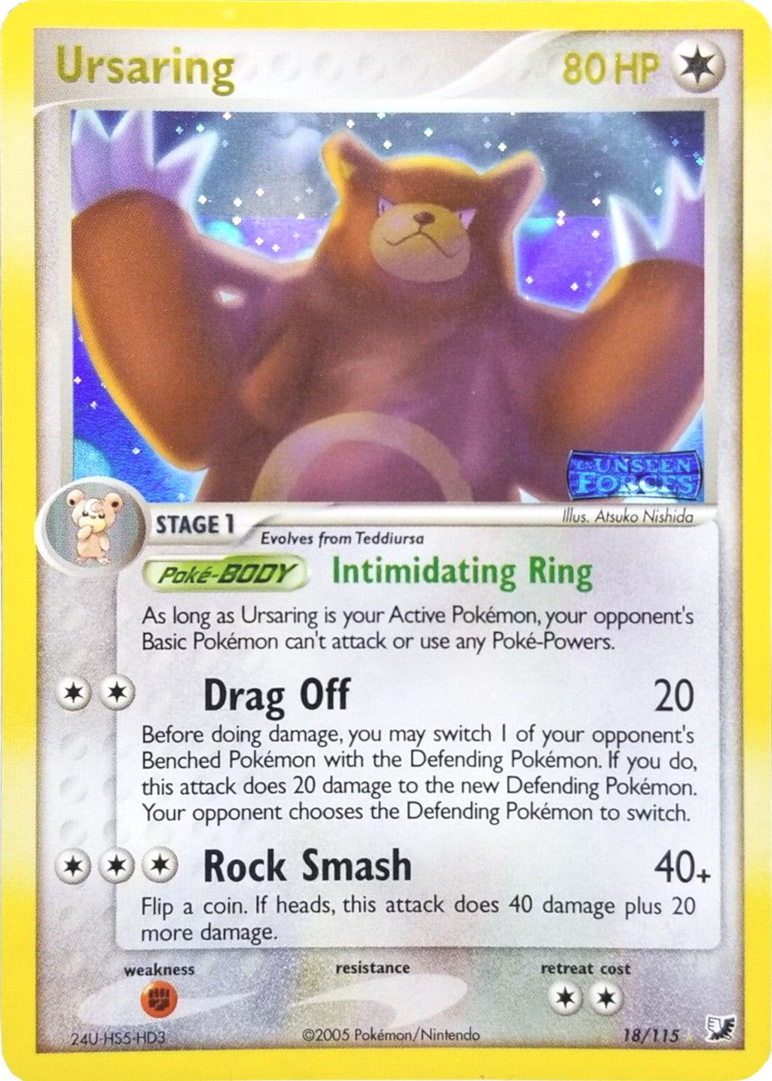 Ursaring (18/115) (Stamped) [EX: Unseen Forces] | Silver Goblin