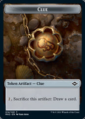 Beast // Clue (14) Double-Sided Token [Modern Horizons 2 Tokens] | Silver Goblin