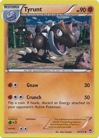 Tyrunt (61/111) (Cosmos Holo) [XY: Furious Fists] | Silver Goblin