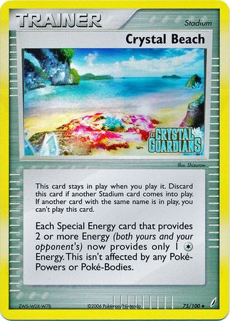 Crystal Beach (75/100) (Stamped) [EX: Crystal Guardians] | Silver Goblin