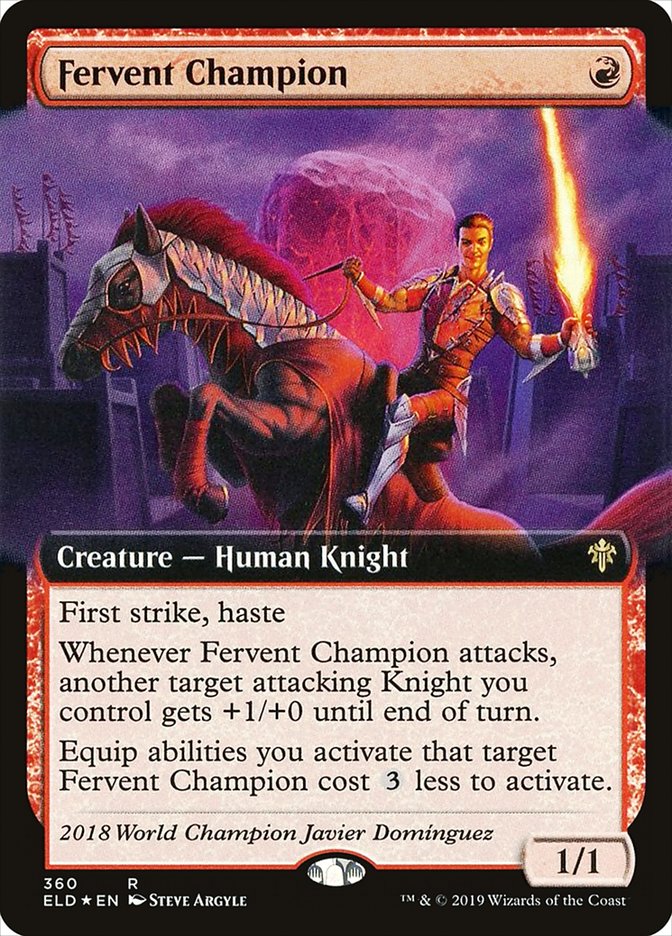 Fervent Champion (Extended Art) [Throne of Eldraine] | Silver Goblin