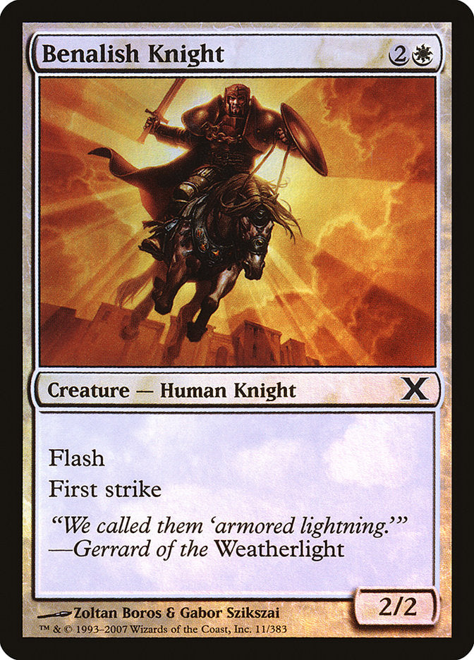 Benalish Knight (Premium Foil) [Tenth Edition] | Silver Goblin