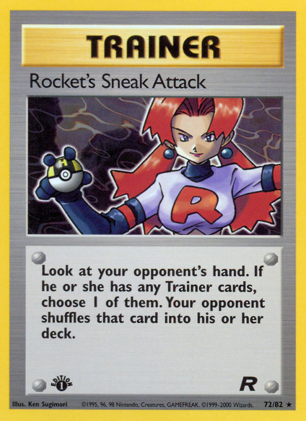 Rocket's Sneak Attack (72/82) [Team Rocket 1st Edition] | Silver Goblin