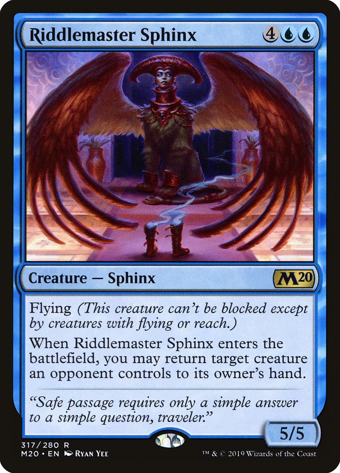 Riddlemaster Sphinx [Core Set 2020] | Silver Goblin