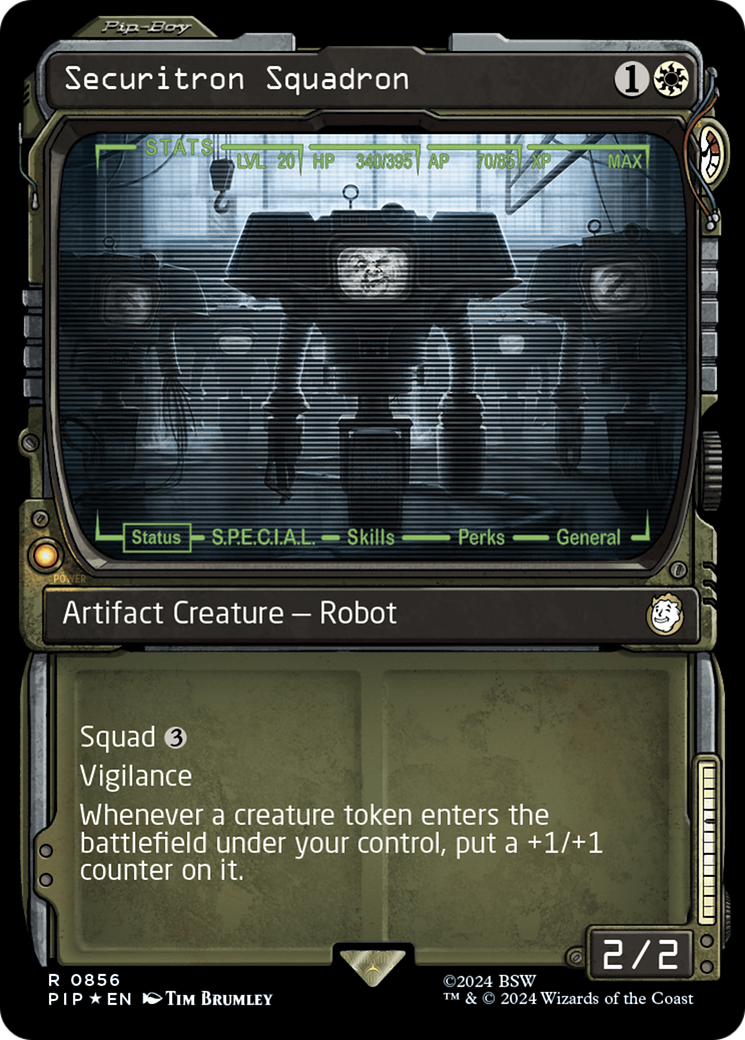 Securitron Squadron (Showcase) (Surge Foil) [Fallout] | Silver Goblin