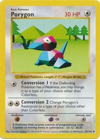 Porygon (39/102) [Base Set Shadowless Unlimited] | Silver Goblin