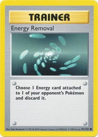 Energy Removal (92/102) [Base Set Shadowless Unlimited] | Silver Goblin