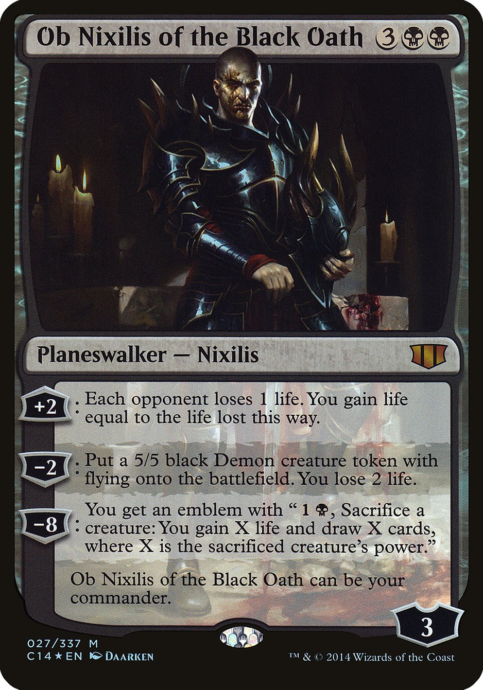 Ob Nixilis of the Black Oath (Oversized) [Commander 2014 Oversized] | Silver Goblin