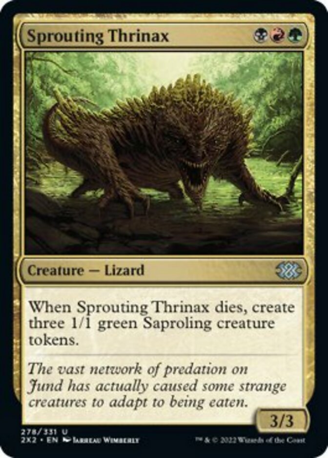 Sprouting Thrinax [Double Masters 2022] | Silver Goblin