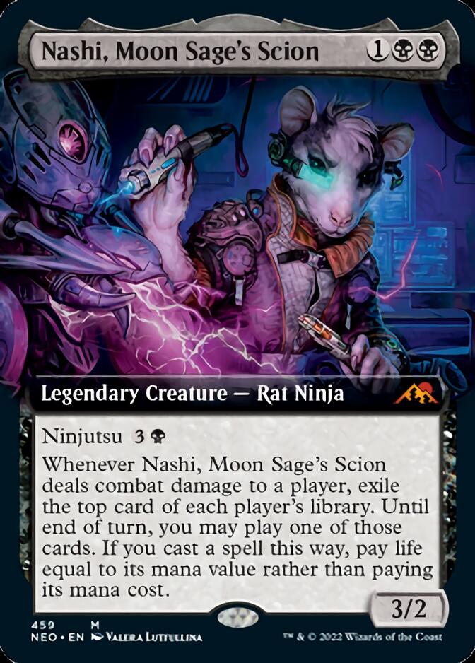 Nashi, Moon Sage's Scion (Extended Art) [Kamigawa: Neon Dynasty] | Silver Goblin